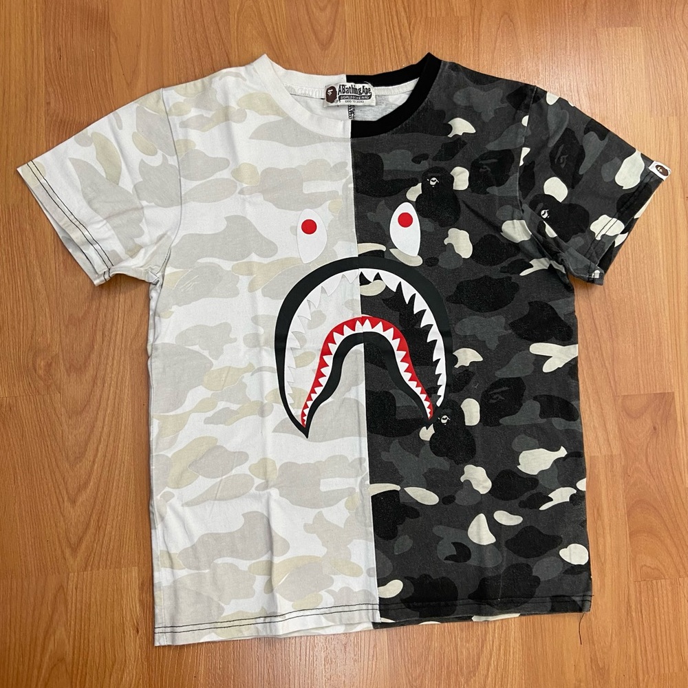 Fake BAPE Men’s Split Logo Face T-Shirt Size XS/ Small